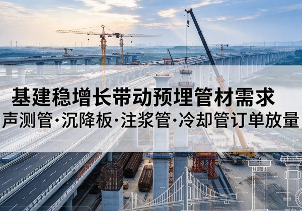 禹王台基建稳增长带动预埋监测管材需求，声测管、沉降板、注浆管订单持续放量